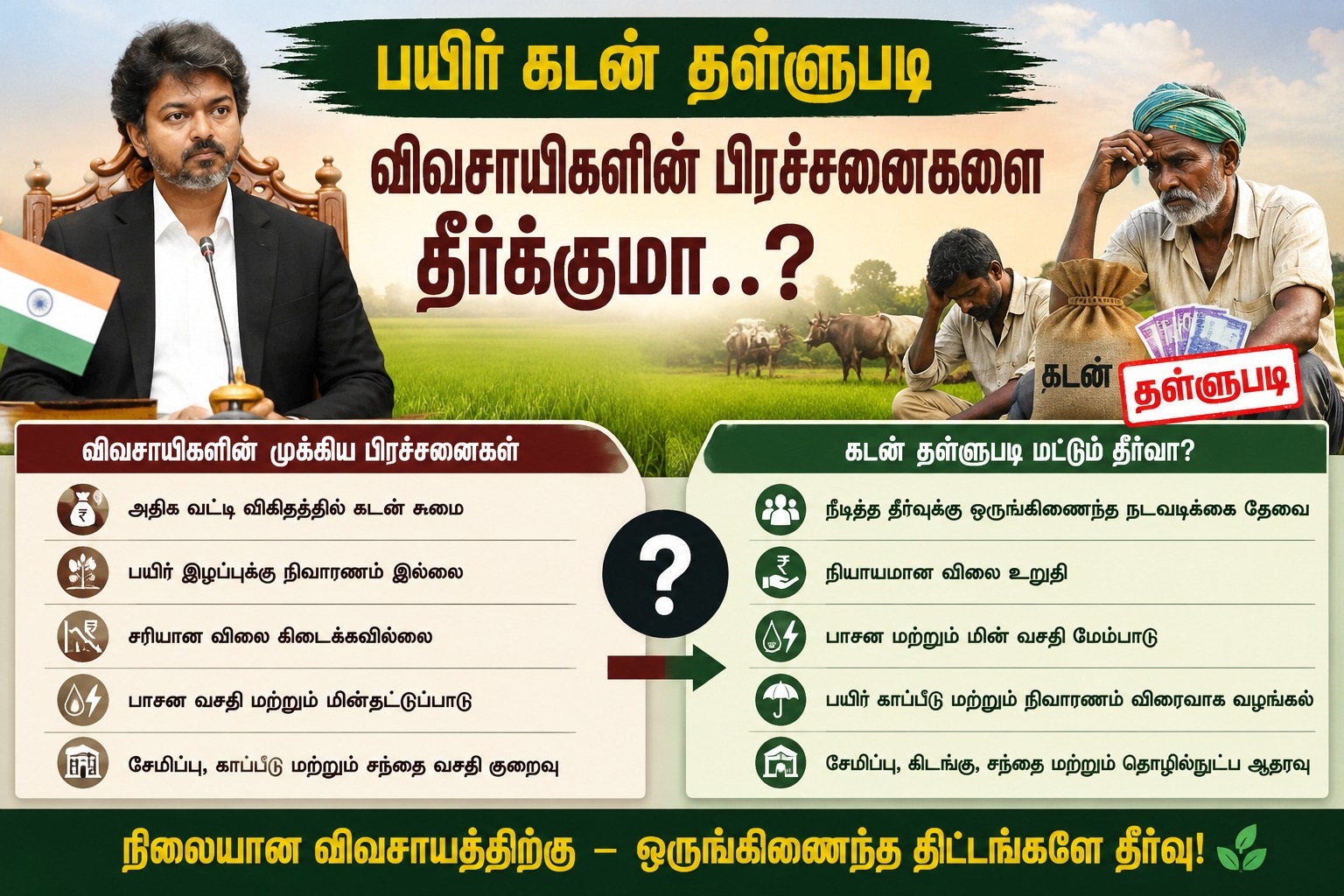 பயிர்க்கடன் தள்ளுபடி ஏமாற்றம்: தேர்தல் வாக்குறுதியை நிறைவேற்ற விவசாயிகள் கோரிக்கை!